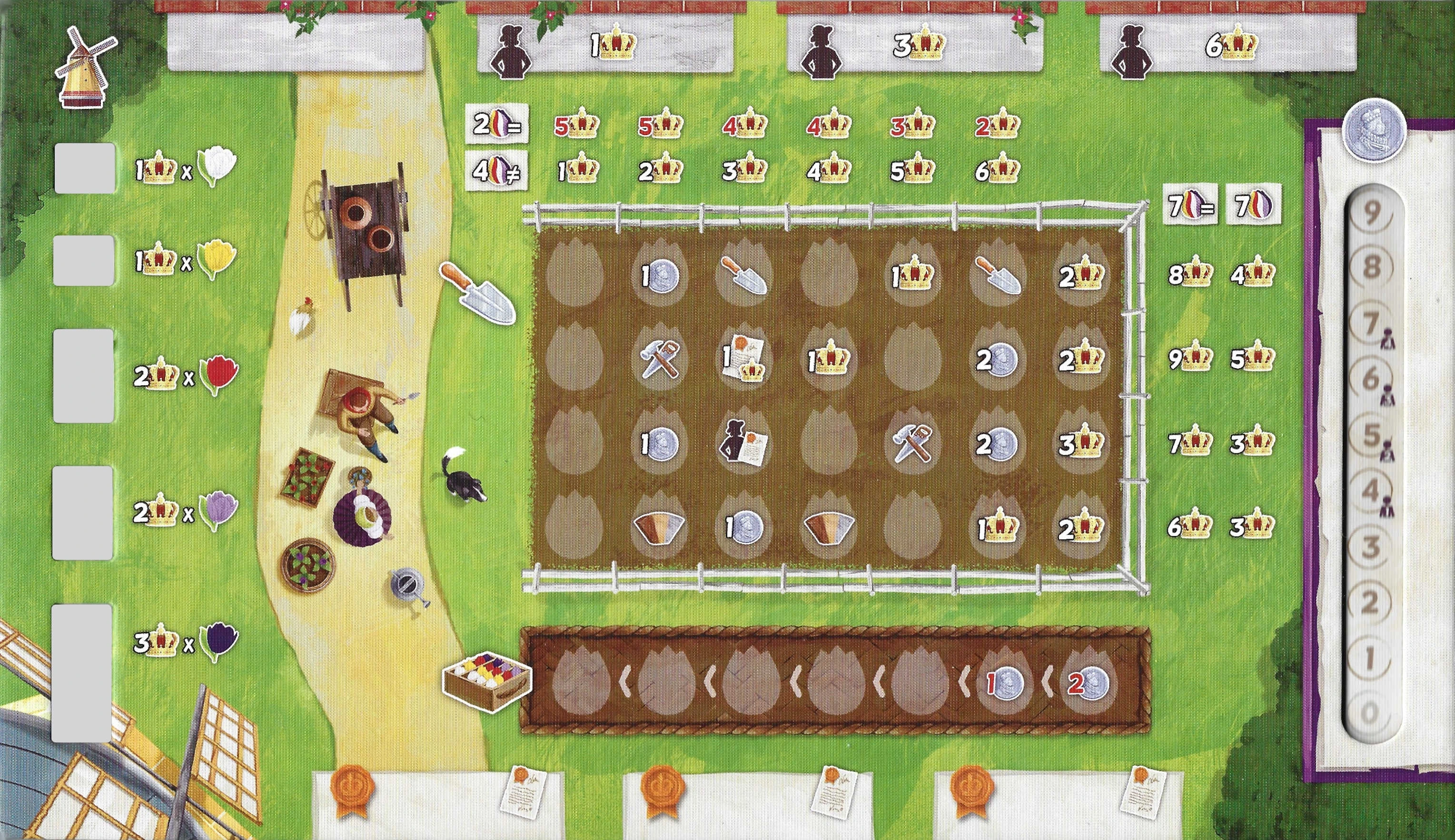 Complete farm board with all printed rewards